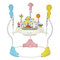 Zany 2-in-1 Baby Activity Center and Bouncer in Star Print, Sturdy and Strong Frame, 3 Height Positions, 360° Rotating Seat, 12 Songs with Flash Lights