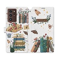 Wallet Case Replacement for Samsung Galaxy S23 S22 Note 20 Ultra S21 FE S10 S20 A03 A50 Book Flip Flowers Herbology Snap Magic Herbs PU Leather Magnetic Card Holder Folio Cover Library Spells