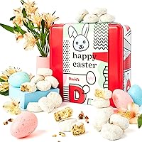 David’s Cookies Butter Pecan Cookies in Happy Easter Gift Tin – 16Oz Butter Pecan Meltaways with Crunchy Pecans and Powdered Sugar – Premium Fresh Ingredients – Delicious Gourmet Easter Cookies Gift