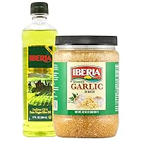 Iberia Extra Virgin Olive Oil & Sunflower Oil, 17 Fl Oz + Iberia Minced Garlic In Water, 32 oz