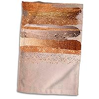 3dRose Towel, Image of Trend Gold Copper Strokes on Shiny Gold Elegant Texture 22.00