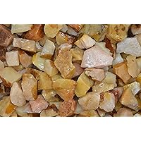 Fantasia Materials: 18 lb of Sunrise Aventurine Rough Stones from India - Natural Rocks for Tumbling, Home Décor, Wire Wrapping, Cutting, Lapidary, Reiki, Energy Crystal Healing and More!