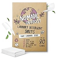 Eco-Friendly Laundry Detergent Sheets - Efficient, Clean, and Freshed, Washer-Friendly Soap Sheet - No Mess & Space-Saving Laundry Strips & Travel Laundry Detergent - Up to 80 Loads, Lavender