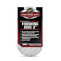 Meguiar’s 3” DA Microfiber Finishing Disc DMF3 - Premium Microfiber Polishing Pad for Light Swirl Removal and Applying Wax Protection - Dual Action Polisher Pad for Professional Results, 2 Pack