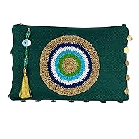 Green Clutch Purses for Women Crossbody Bags Chain Strap Crochet Bags and Totes