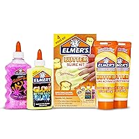 ELMER'S Butter Slime Kit, Includes Elmer's Glow in the Dark Glue, Elmer's Glitter Glue, Elmer's Butter Slime Activator, 4 Count