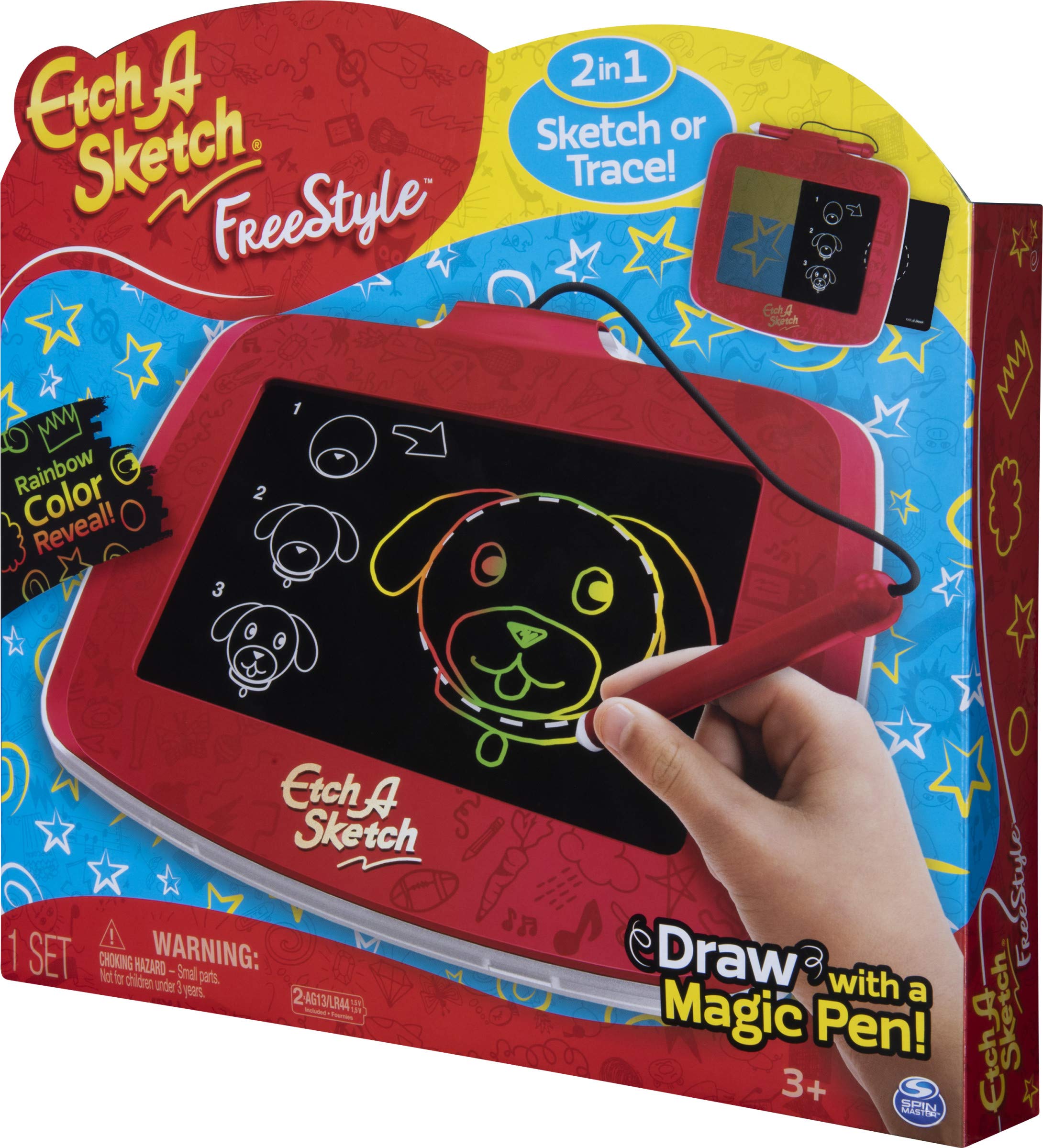 Etch A Sketch Freestyle, 2-in-1 Drawing and Tracing Pad with Magic Pen Stylus (Edition May Vary)