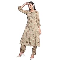 Indian Kurti for Womens With Pant | Cotton Printed Kurta Kurtis Dress For Women Tops