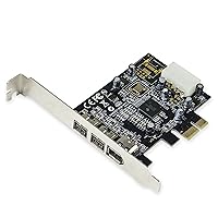 Syba SY-PEX30016 3 Port IEEE 1394 Firewire 1394B & 1394A PCIe 1.1 x1 Card TI XIO2213B Chipset Requires Legacy Driver for Windows 8 10