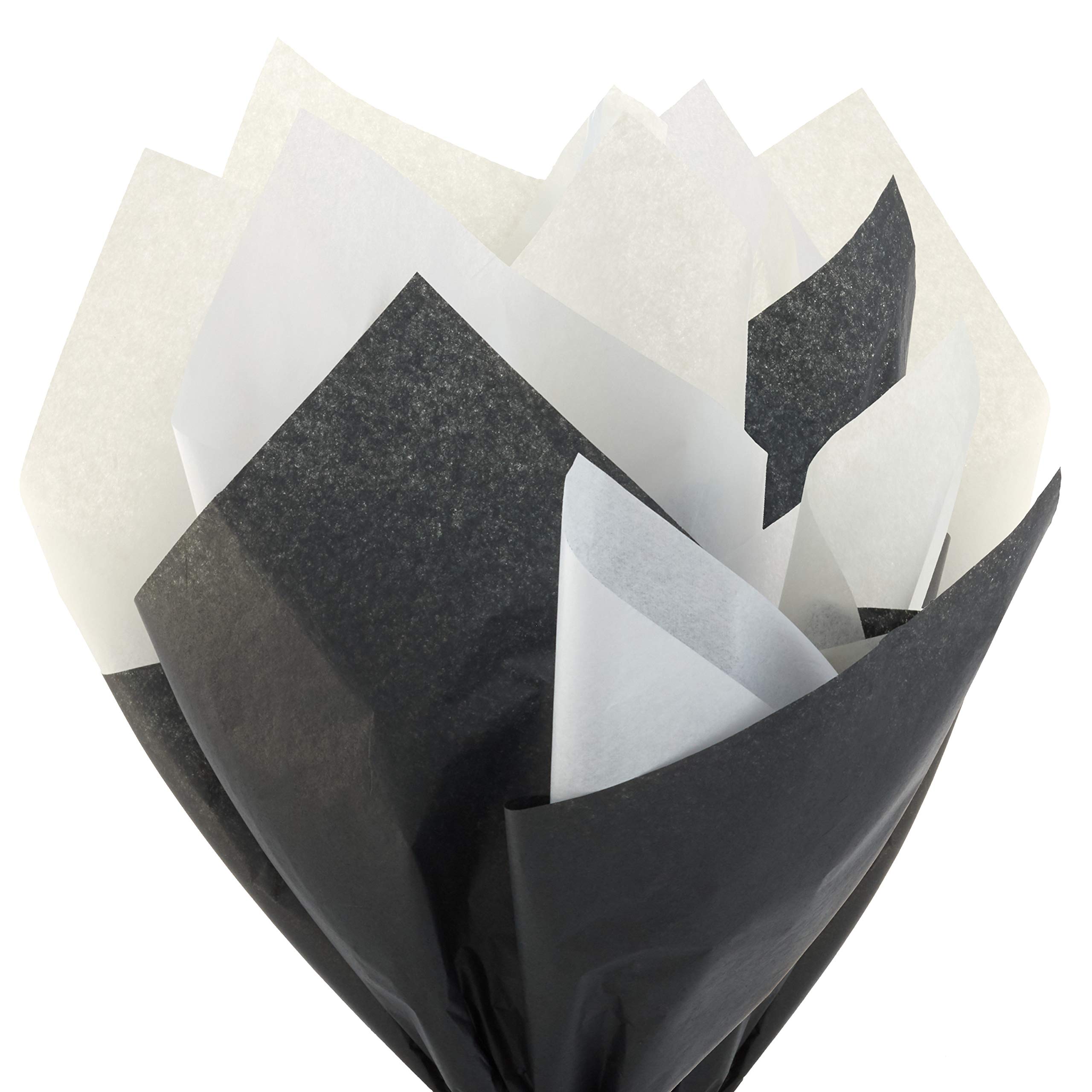 Hallmark White, Black and Ivory Bulk Tissue Paper for Gift Wrapping (120 Sheets) for Gift Bags, Weddings, Graduations, Valentine's Day, Christmas
