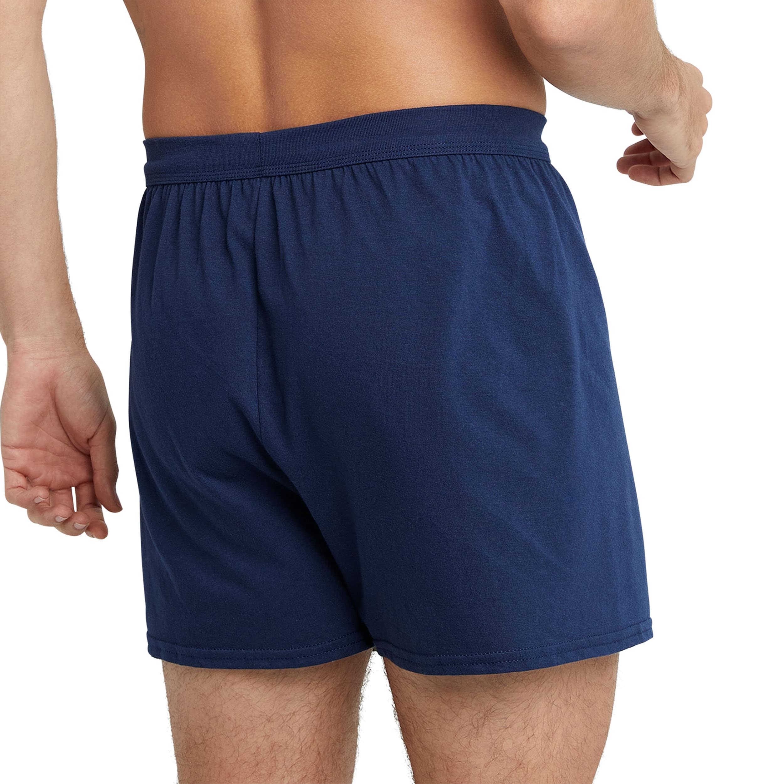 Hanes Men's ComfortSoft Underwear Boxers, Soft Knit Moisture-Wicking Jersey Boxers, Multipack (Colors May Vary)