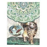 Punch Studio Fishbowl Cats Pocket Notepad (42380), Multicolor