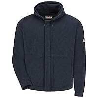 Bulwark FR Men's Flame Resistant 8 Oz Modacrylic Fleece Zip-Front Hooded Sweatshirt