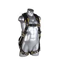 Guardian 21042 Cyclone Harness with QC Chest/TB Leg/No Waist Belt/Non Construction, Black/Yellow
