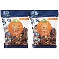 Southern Grove Serenity Omega Trail Mix Almonds Walnuts Raisins With Dried Cranberries Hazelnuts Pecans (2 Bags 15 oz Each SimplyComplete Bundle) Resealable Zip Bag Ideal for Quick Travel Snacks Hiking Lunch Backpacking Kids Treat