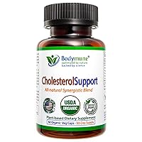USDA Organic Cholesterol Support Assists Healthy Cholesterol Levels Already in Normal Range; Heart Health Supplement with Red Yeast Rice Dandelion Green Tea Garlic Extracts- 60-Day Supply