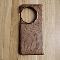 Real Wood Case Compatible with OnePlus 12,Slim Light Weight Genuine Real Natural Hard Wood Wooden Aramid Fiber Protective Hybrid case Cover (Walnut)