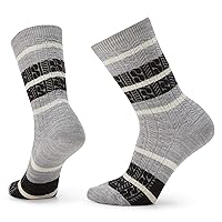 Smartwool Everyday Zero Cushion Merino Wool Striped Cable Crew Socks for Men and Women