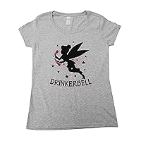 Trendy Funny Saying Party Tees Drinkerbell - Royaltee Wine Collection Shirts