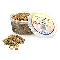 Hygloss Products Bucket 'O Craft Pebbles - Mini Rocks - Arts and Crafts - Aquariums - Outdoor and Indoor Home Decor - River Gems - Natural Colors - 16 oz.