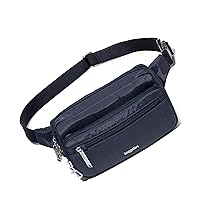 Baggallini Anti-theft Belt Bag - 9'x5' Securtex Fanny Pack Sling Crossbody Bag RFID - Locking Zipper Pull Slash-Resistant