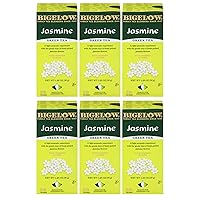 Bigelow Green Tea with Jasmine 28-Count Boxes (Pack of 6) Premium Bagged Jasmine Scented Green Tea Antioxidant-Rich All Natural Medium-Caffeine Tea in Individual Foil-Wrapped Bags