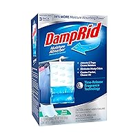 DampRid Pure Linen Hanging Moisture Absorber, 16 oz., 3 Count (Pack of 1) - Eliminates Musty Odors for Fresher, Cleaner Air, Ideal for Closet, 14% More Moisture Absorbing Power*