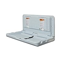Horizontal Wall-Mounted Baby Changing Station, Wall-Mounted, Blue/Grey Speckled