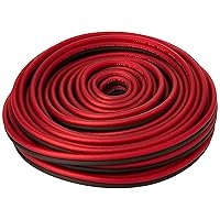 Bullz Audio BPES10.50 50' True 10 Gauge AWG Car Home Audio Speaker Wire Cable Spool (Clear Red/)