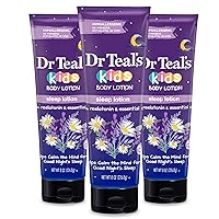 Dr Teal's Kids Sleep Body Lotion, with Melatonin & Essential Oil Blend, 8 fl oz (Pack of 3)