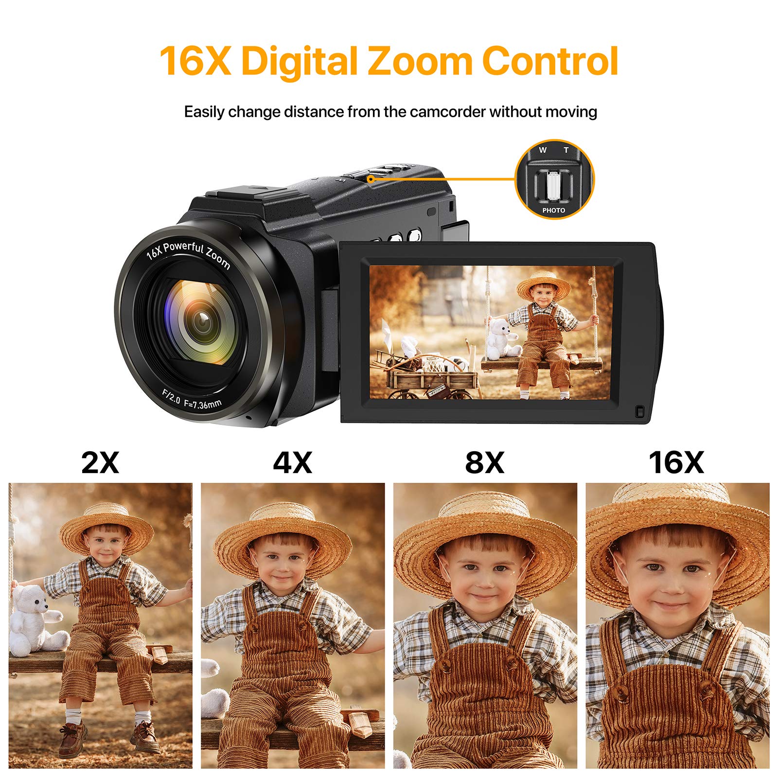 4K Video Camera Camcorder 48MP Ultra HD Video Camera for YouTube with Vlogging Camera IR Night Vision Video Recorder 16X Digital Camera with Microphone Remote Touch Screen (2021 Upgraded Version)