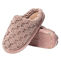 Slippers for Women and Men with Memory Foam and Plush Faux Fur | Non-Slip Sole for Secure Indoor Comfort | Breathable & Machine Washable Bedroom Fuzzy Fluffy House Slippers | Slipper Size 7-12.5