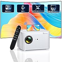 Projector 4k, Native 1080p Projector with Wifi and Bluetooth, Portable Projector with Speaker, 500ANSI Movie Projector of Electric Focus, Screen Up to 150'' Support USB/HDMI/AV/iPhone/TV Stick