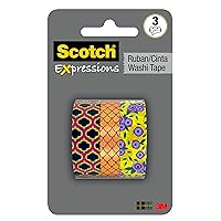 Scotch Expressions Washi Tape, 3 Rolls/Pack (C1017-3-P3) (Pack of 36, 108 Count Total)