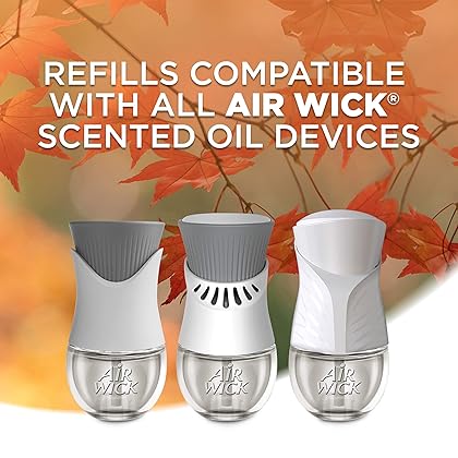 Air Wick Plug in Scented Oil Refill, 5 ct, Brown Sugar and Vanilla, Air Freshener, Essential Oils, Fall Scent, Fall decor