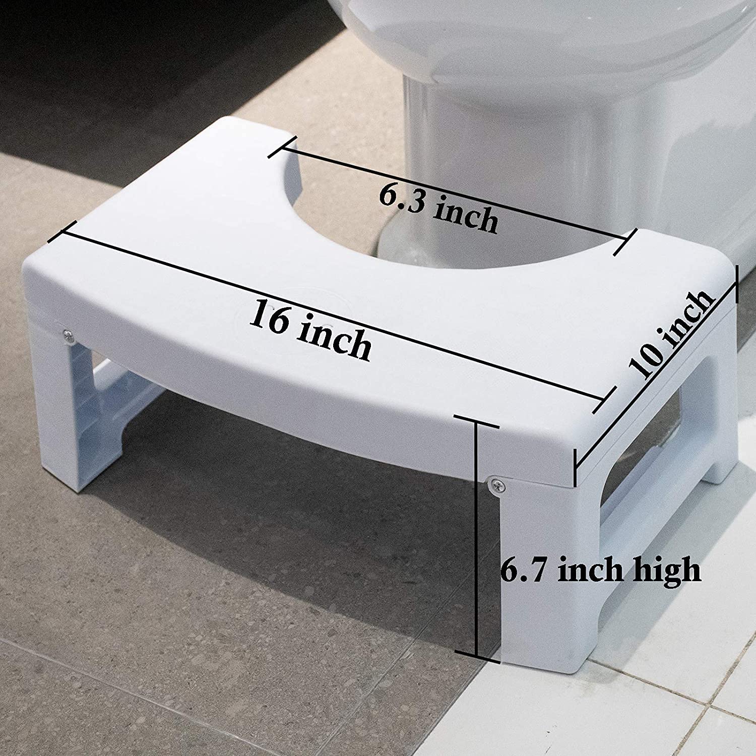 Poop Stool Adult, Toilet Stool, Splicable Toilet Step Stool, Bathroom Squat Stool, Toilet Step Stool for Adults, Foldable Poop Stool, 7'' Height Squat Stool