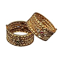 Jewelry Bracelet Set Gold Plated Indian Handmade Traditional Fashion Jewellery Kada Kangan Set for Women Girls Ladies