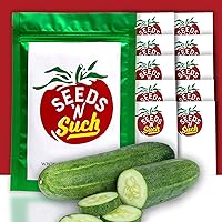 Seeds N Such 515 Hand Selected Cucumber Garden Seeds | Includes 10 Individually Packaged Varietals | High Germination Rates | Untreated & Non-GMO