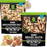 Raw Brazil Nuts + Raw Macadamia 16.oz 2 Pack Bundle