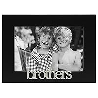 Malden International Designs 4316-46 Brothers Expressions Picture Frame, 4x6, Black