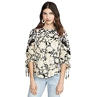 Rebecca Taylor Women's Long Sleeve Gold Leaf Top