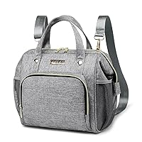 Small Diaper Bag Backpack, Toddler Diaper Bags Waterproof Multi-Function Newborn Baby Stylish Mini Tote Maternity Bags Travel Backpacks with Insulated Pockets, Gray