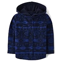 The Children's Place Baby Boys' and Toddler Long Sleeve Hooded Flannel Shirt