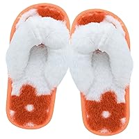 Kids Flip Flop Slippers Soft Plush Fuzzy House Home Thong Slippers for Boys and Girls Open Toe Indoor Outdoor Warm Comfy Slip On