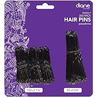 Diane Assorted Hair Pins, 200 pack, black, DHC017