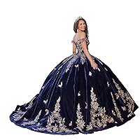 Women's Spaghetti Straps Quinceanera Ball Gown Beaded Embroidery Sweet 16 Prom Party Princess Dresses