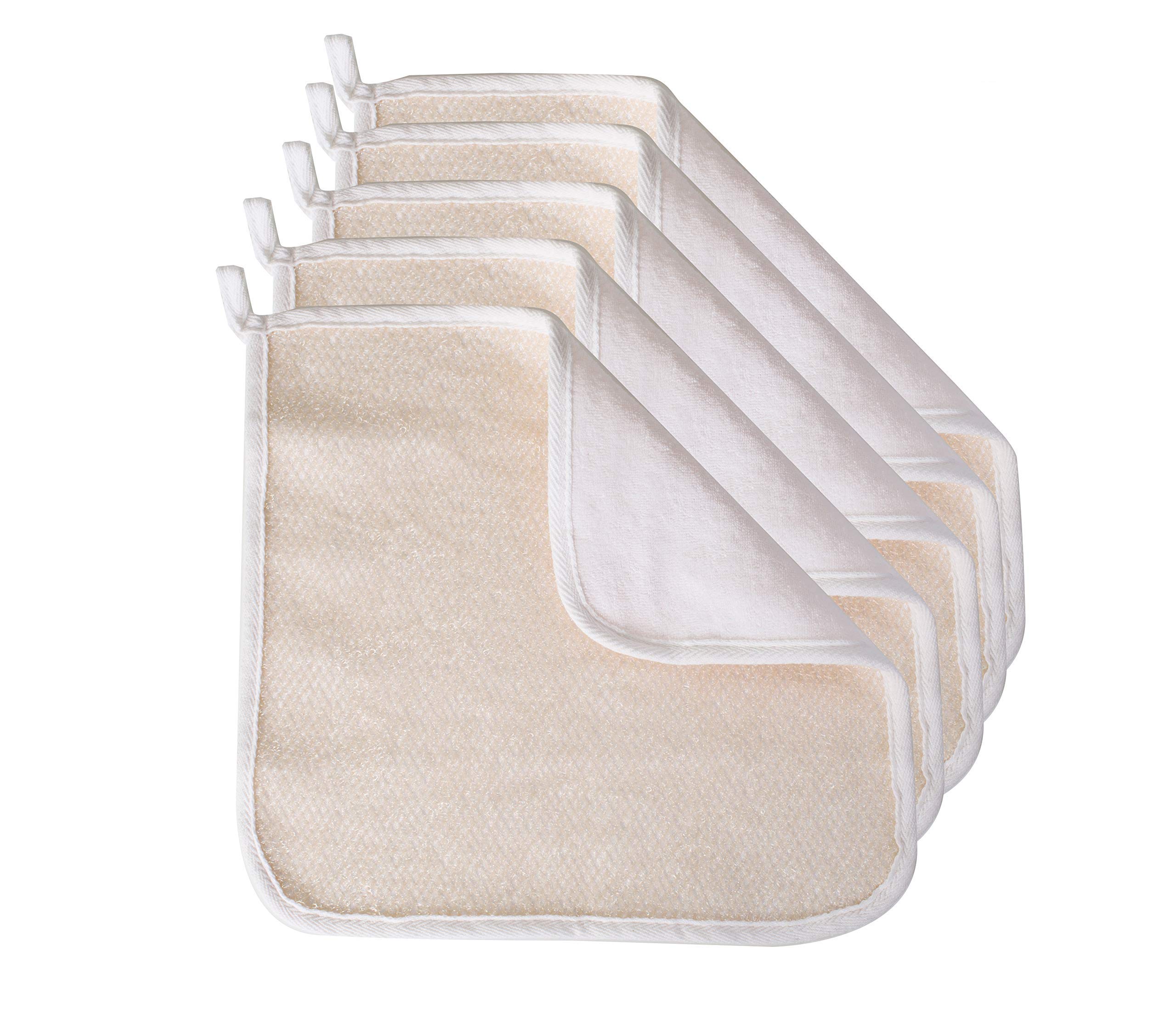 Paradiso 5pk Soft-Weave Wash Cloths, White
