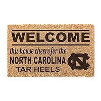 North Carolina (Chapel Hill) Tar Heels Welcome Team Coir Doormat, Brown, One Size