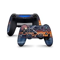 F18 Carrier Sunset Jet Vinyl Controller Wrap - For Use With PS4 Dual Shock