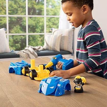 Build-A-Buddy Batman Batmobile Building Toys - Take Apart Toys Includes Toy Drill, Batman Action Figure, and AA Batteries - Batman Toys - STEM Toys for Ages 18 Months and Up